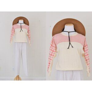 Vintage 80s Plaid Cherokee‎ Long Sleeve Blouse